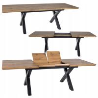 Раскладной стол для гостиной XAVIERO II 160 (240) x90 artisan DAB / черный