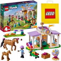 LEGO FRIENDS Szkolenie koni Stajnia 41746 Zestaw Klocki + Torba prezentowa