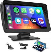 APHQUA Przenośne bezprzewodowe radio samochodowe Apple CarPlay i Android