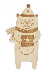 Zakładka drewniana Panna Miś