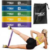 Набор резиновых лент для фитнеса, силовые резинки, 5 шт., спортивные резинки Trex