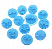 FOREMKI STEMPELKI Z WYKRAWACZEM EMOTKI SMILE 12SZT