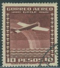 Chile 10 pesos - Correo , Samolot