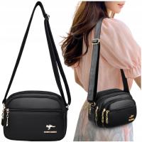 Женская сумка-мессенджер, кожаная сумка на плечо, сумка-клатч, сумка-кенгуру
