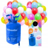 Butla DUŻA z HELEM do balonów IMPREZA URODZINY WESELE CHRZEST + 50 balonów