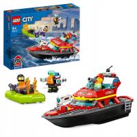 LEGO CITY ŁÓDŹ STRAŻACKA ZESTAW 60373 KLOCKI PREZENT STATEK MOTORÓWKA POMÓC