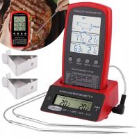 Termometr do Grilla Wędzarni z Sondą Kuchenny Bezprzewodowy 2 Sondy
