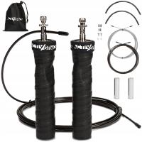 SKAKANKA BOKSERSKA CROSSFIT Z OBCIĄŻENIEM REGULOWANA Z ŁOŻYSKAMI WYTRZYMAŁA