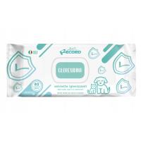 Record хлоргексидин влажные салфетки для собак и кошек 80шт.