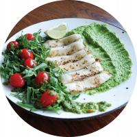 YESHA Zrób to sam! Stek z kalmara z purée z zielonego groszku (2 porcje)