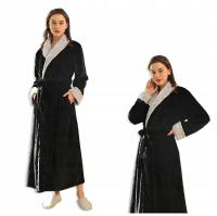 Женский халат мягкий теплый плюш завязанный отель элегантный длинный