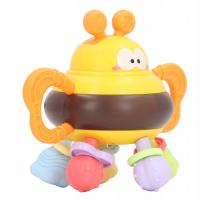 3 w 1 Baby Ręka grzechotka 10pcs Kolorowe ząbki kulki gumy masaż 6V