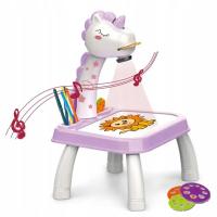 2X PROJEKTOR RZUTNIK DO NAUKI RYSOWANIA ZE SLAJDAMI PODŚWIETLANY REGULOWANY