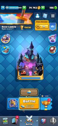 Счет Clash Royale счет 15 000 кубков