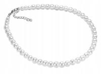 Колье стекло жемчуг белый жемчужное ожерелье 40 см оригинальный жемчуг короткие