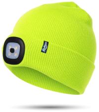 Зимняя шапка с фонариком светодиодный налобный фонарь USB зарядка 3 режима освещения