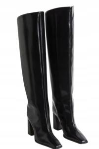 H&M kozaki damskie za kolano klocek