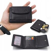 Mały portfel skórzany z ochroną RFID na prezent