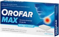 Orofar MAX обезболивающее средство для горла 20pastylek