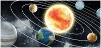 Planety, układ słoneczny, 200x95cm tapeta fizelina