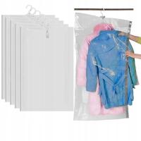 5x WOREK PRÓŻNIOWY NA UBRANIA 100x70 POŚCIEL TORBY WISZĄCE MOCNY SZCZELNY