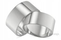 Obrączka srebrna 925+GRAWER 9mmG104 bezszwowe ŚLUB