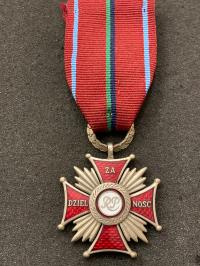 KRZYŻ ZASŁUGI RP ZA DZIELNOŚĆ cięty i numerowany