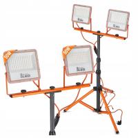 Halogen LED Statyw Budowlany 2x50W Lampa Robocza Stojak Naświetlacz Zestaw