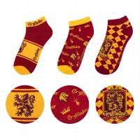 Skarpetki Kostka Harry Potter 3-pak Gryffindor, Licencjonowane