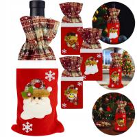 3x ŚWIĄTECZNY POKROWIEC UBRANIE BUTELKĘ OZDOBNY FUTERAŁ ETUI PREZENT ŚWIĘTA