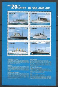 LIBERIA - Statki pasażerskie 1999 ** Mi 2564-51 Ark. (274)