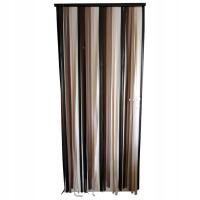 Zasłona drzw.z folii 90x200(paski)brąz/DI1631