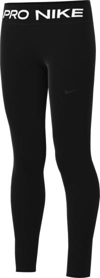 Nike Pro Legginsy Dziecięce 152-158 Czarny/Biały DA1028-010