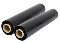 FOLIA STRETCH 3KG STRECZ CZARNY 3 KG CZARNA MOCNA KRYJĄCA DUŻO NA ROLCE