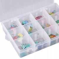 ORGANIZER POJEMNIK PUDEŁKO WĘDKARSKIE KOLCZYKI ŚRUBKI KORALIKI SPNACZE DIY