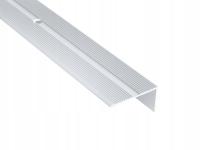 Profil Schodowy aluminiowy 40x20 Listwa ryflowana Schodowa SREBRNA 2m