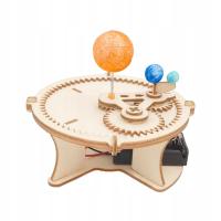 Drewno Elektryczny Układ Słoneczny Model DIY Rzemiosło