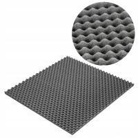 Mata wygłuszająca pianka akustyczna na ścianę fala panel gąbka 50x50 szara