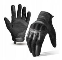 RĘKAWICZKI RĘKAWICE B22 WOJSKOWE OCHRONNE TAKTYCZNE SKÓRA NA DOTYK CZARNE