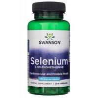 Swanson Selen Selenometionina 100mcg Układ Sercowo Naczyniowy 200 kaps