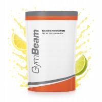 Креатин 100% моногидрат сила масса насос производительность GymBeam 500г лайм
