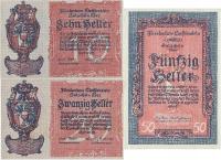 Liechtenstain - 10,20,50 Heller - 1920 - P1,2,3 - St.1/1-