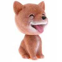 Potrząsanie uśmiechem Bobble Head Dog Doll Toy Car Interior Ornament Decor Shiba