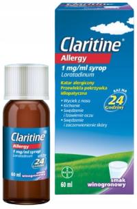 CLARITINE ALLERGY syrop na alergię przeciwalergiczny winogronowy 60 ml