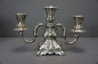 PIĘKNY STARY ŚWIECZNIK NA TRZY ŚWIECE ALPACCA !!