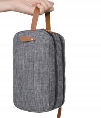 Косметичка мужская серая дорожная подвесная премиум-качество