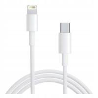 Kabel USB typ C - Apple Lightning przewód 1 m biały USB-C iPhone