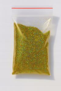 BROKAT 0,4 HOLOGRAM złoty złoto do dekoracyjny LAKIERU FARB ŚCIAN 100g