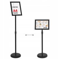 Информационная рекламная стойка 27, 5x18, 5 см A4 OWZ алюминиевая рама черная
