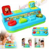 WYSKAKUJĄCE ZWIERZĄTKA ZABAWKA EDUKACYJNA POP-UP INTERAKTYWNA MONTESSORI